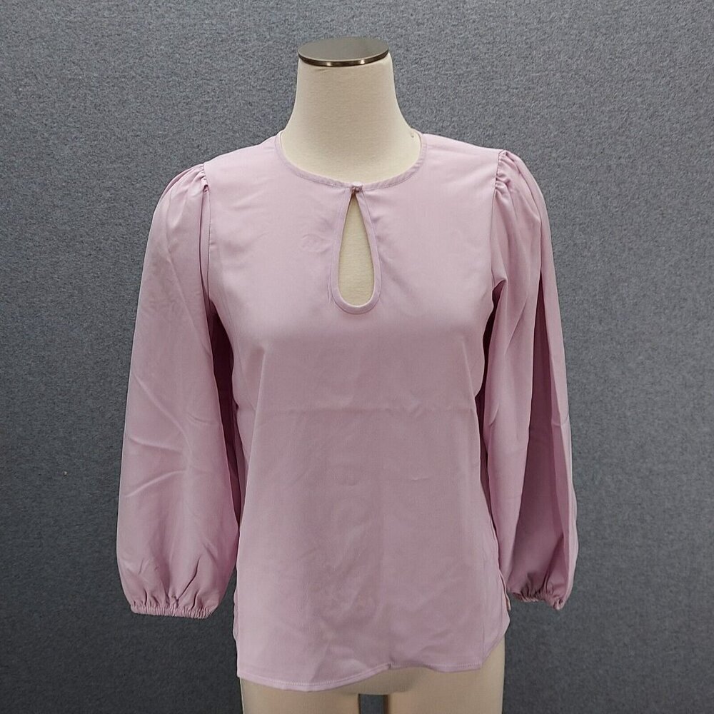 J. CREW Blouse Keyhole Top Size PS Lavender NWT Career Business BL711